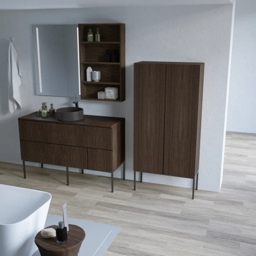 Meuble Salle de Bain Bois et Métal 3 Tiroirs | NOA DUKEN - 3216788