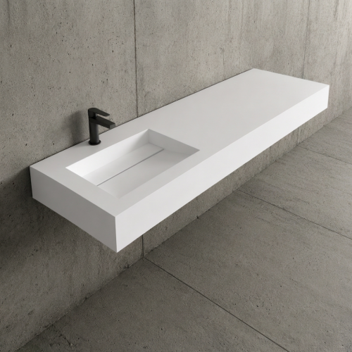 Vasque intégrée sur mesure en Solid Surface – Modèle 3005