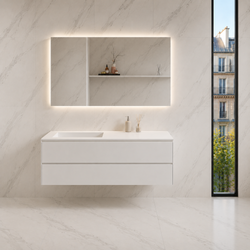 Plan Vasque  + Meuble en MDF laqué - 32155