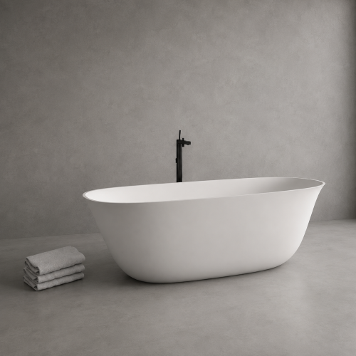 Baignoire îlot 165 cm en Solid Surface | 3301