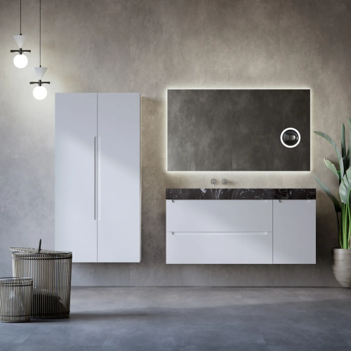  Plan Vasque MARBRE  + Meuble Suspendu en MDF | 3204