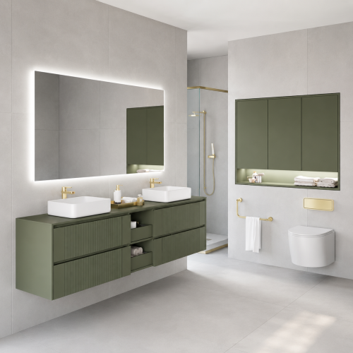 Meuble Salle de Bain + 2 Lavabos  MDF 6 Tiroirs | NOA DUKEN