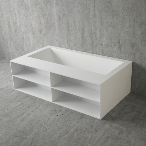Baignoire îlot sur mesure en Solid Surface