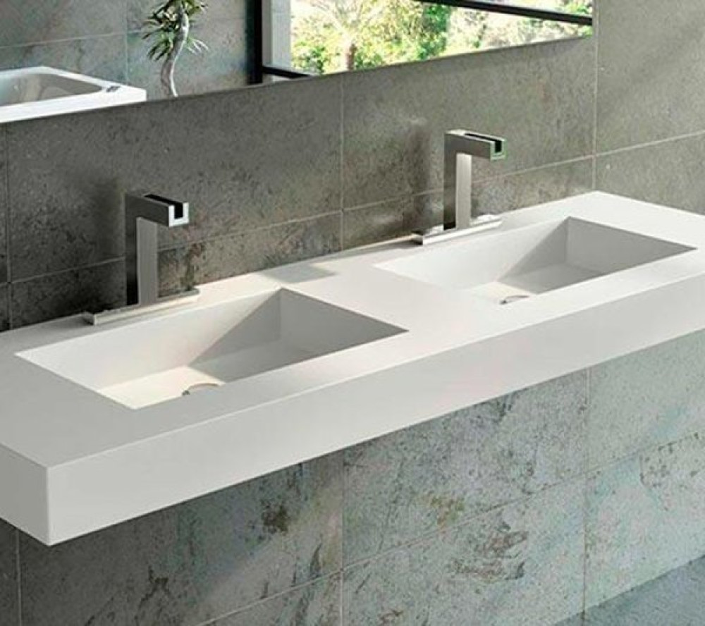 double plan vasque corian® Paris