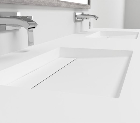 Double Vasque Corian® LYON detail 2