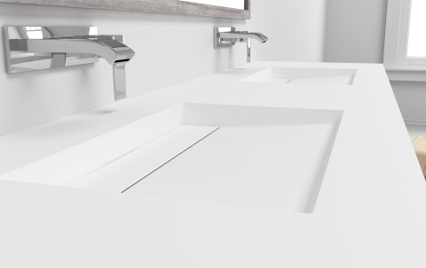 Double Vasque Corian® LYON detai