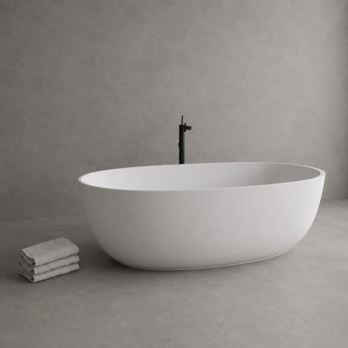 Baignoire îlot 170 cm en Solid Surface | 3306