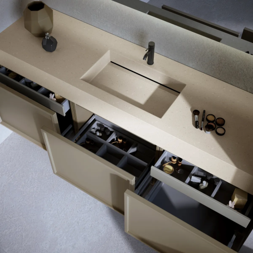 Meuble et vasque en Hi-Macs® | 3213 